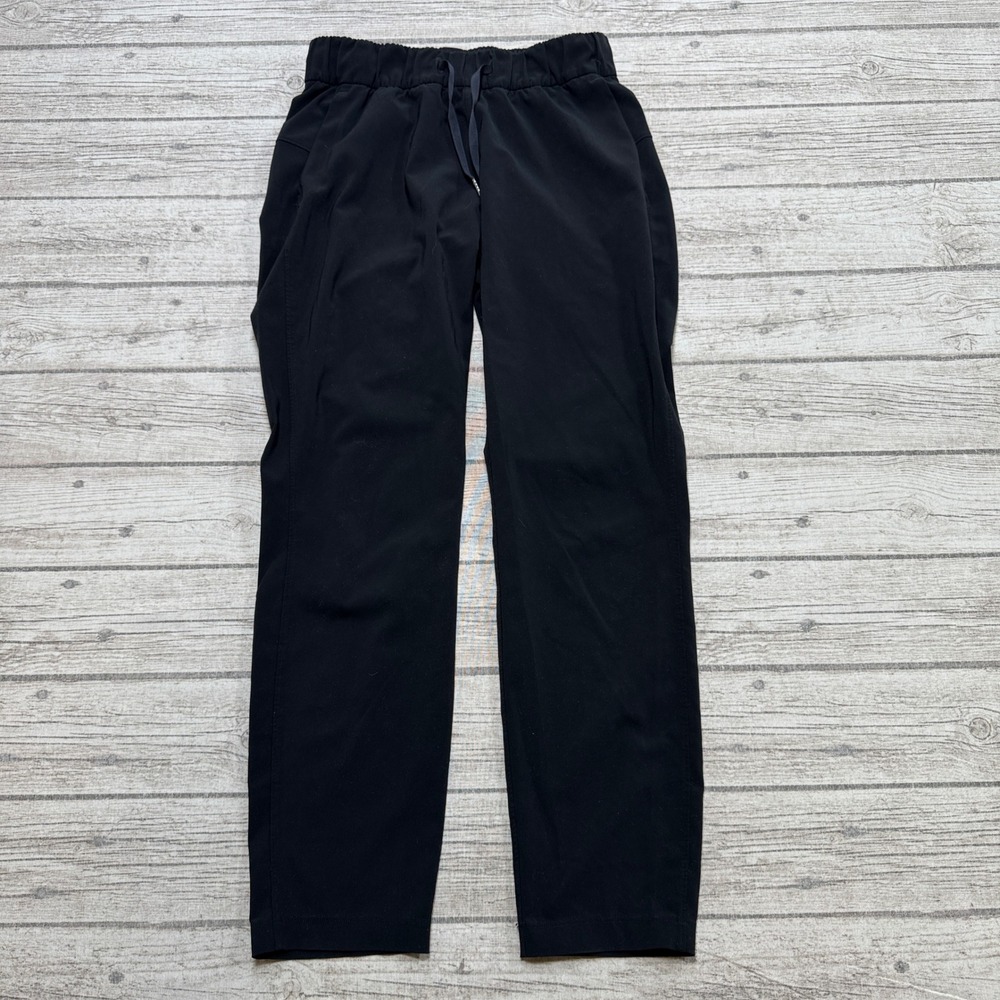 Lululemon Pants Women's 6 Black On the Fly Straight Leg Stretch Athletic Workout